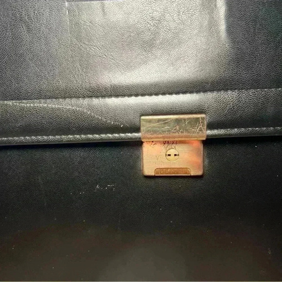 Amiet Swiss Black Leather Portfolio File / Document Bag - Picture 2 of 16